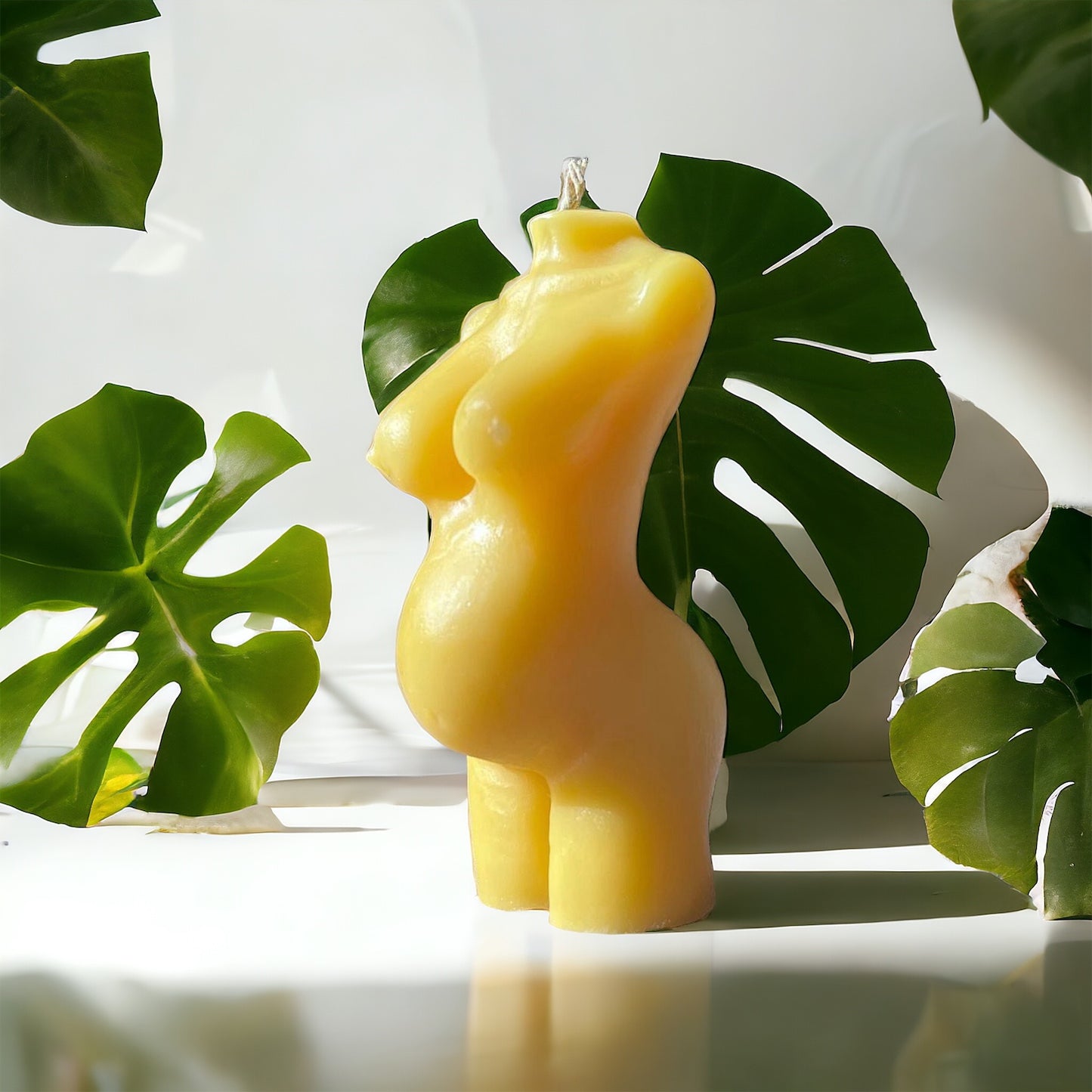 Pregnant Goddess Beeswax Candle