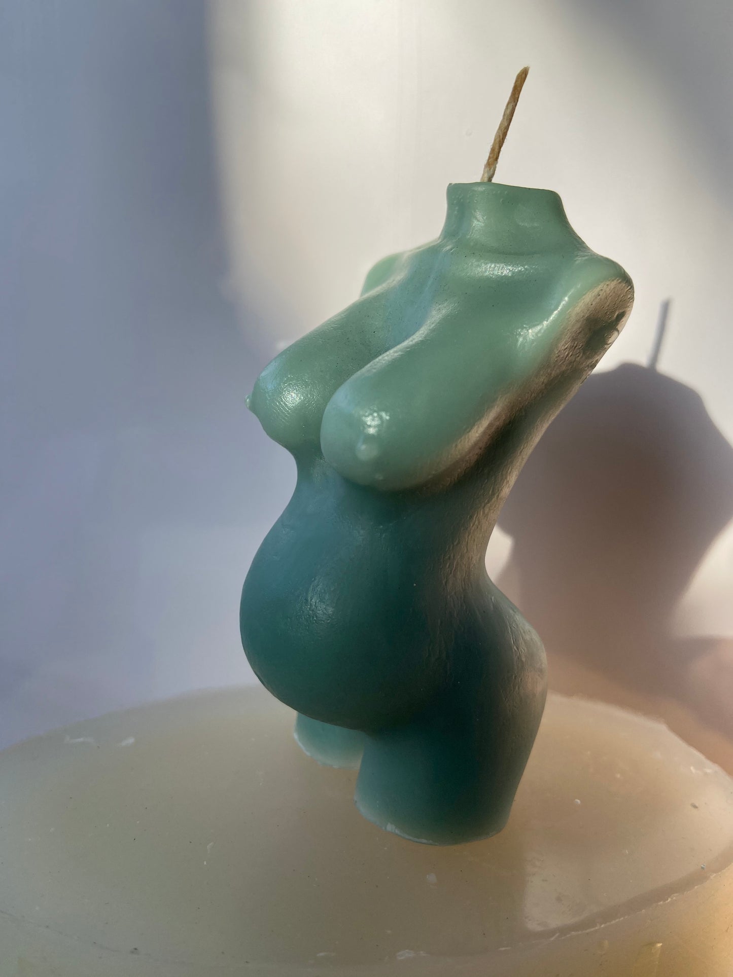 Pregnant Goddess Beeswax Candle