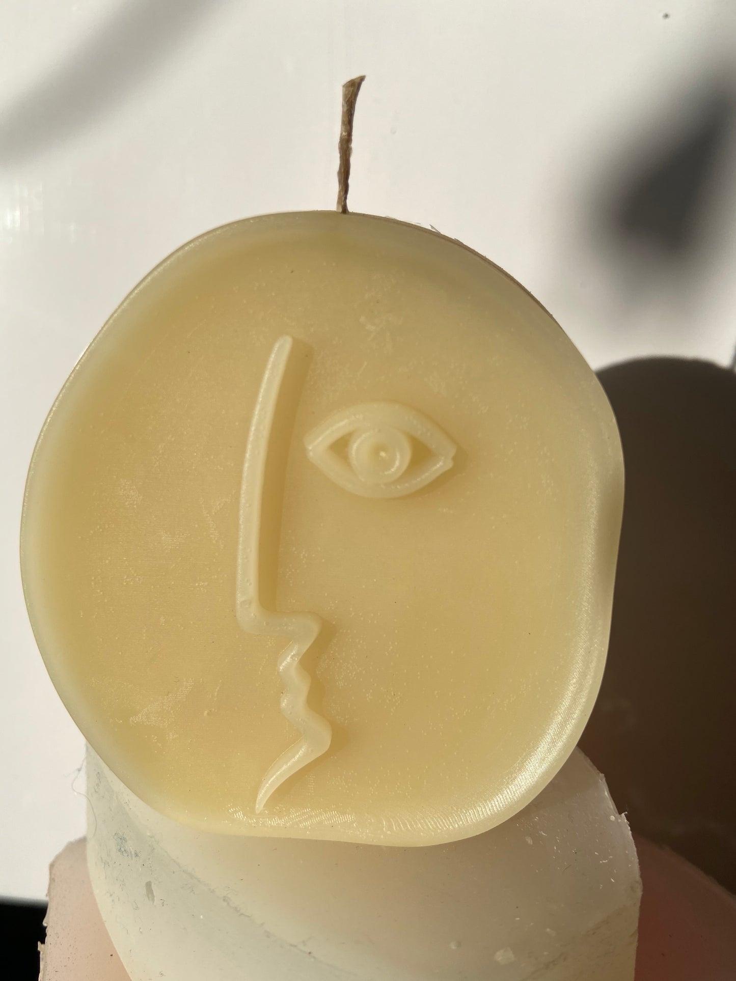 Wide Split Face Beeswax Candle