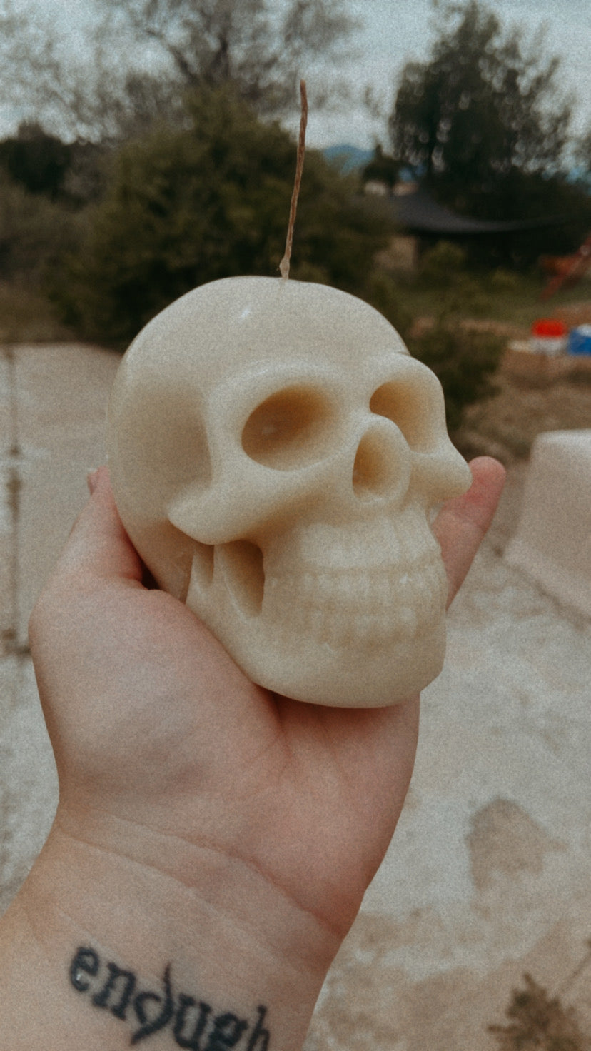 Skull Beeswax Candle