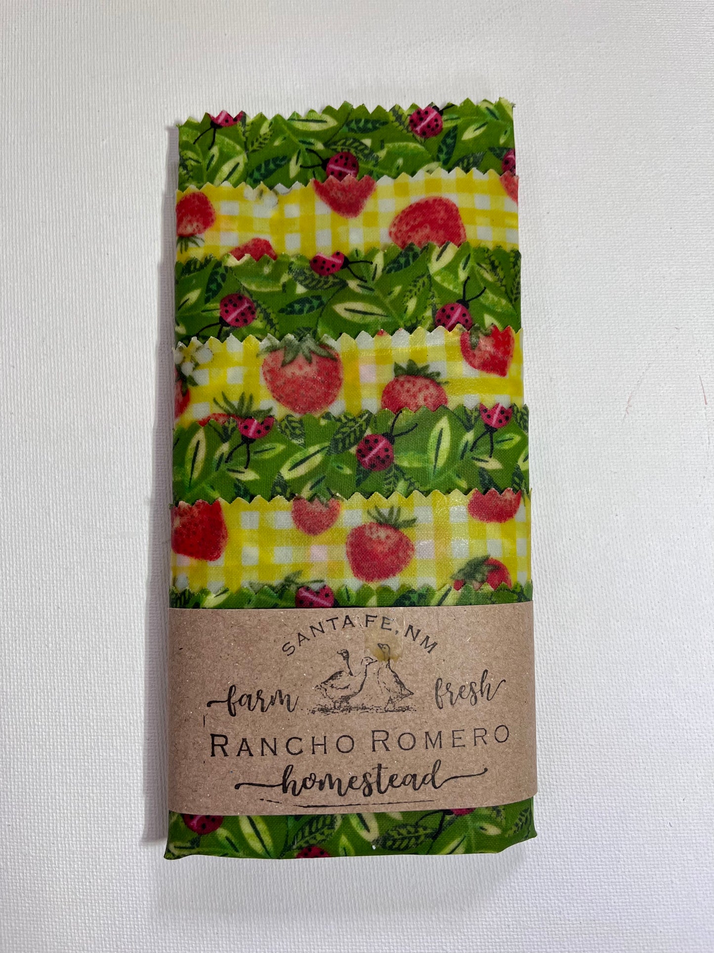 Reusable Handmade Beeswax Wraps for Food Preservation