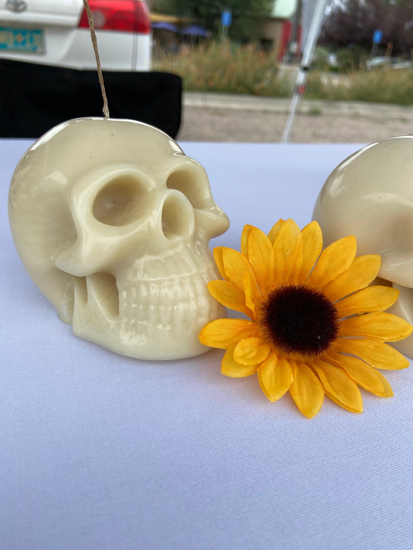 Skull Beeswax Candle